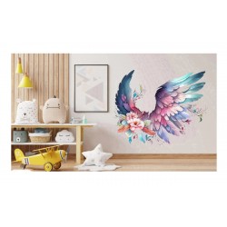 Sticker decorativ, Aripi, Roz, 73 cm, 1355STK-4