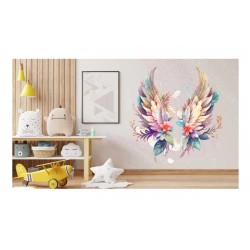 Sticker decorativ, Aripi, Alb, 61 cm, 1355STK-8