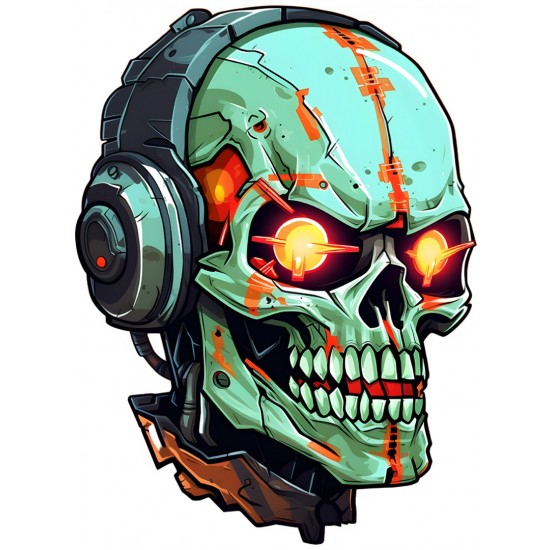 Sticker decorativ, Horror, Verde, 81 cm, 1356STK-4