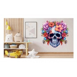 Sticker decorativ, Skull, Mov, 61 cm, 1357STK-1