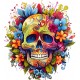 Sticker decorativ, Skull, Multicolor, 66 cm, 1357STK-9
