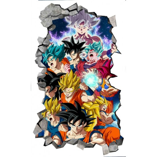 Sticker decorativ, Dragon ball Goku, Portocaliu, 90 cm, 1359STK-1 Sticker decorativ, Dragon ball Goku, Portocaliu, 90 cm, 1359STK-1