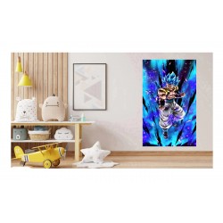 Sticker decorativ, Dragon ball Goku, Albastru, 90 cm, 1360STK