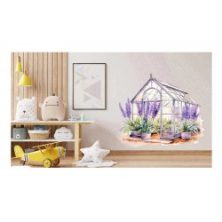 Sticker decorativ, Sera de Lavanda, Mov, 63 cm, 1361STK