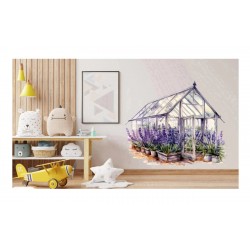 Sticker decorativ, Sera de Lavanda, Mov, 63 cm, 1361STK-1