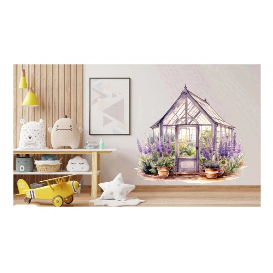 Sticker decorativ, Sera de Lavanda, Mov, 65 cm, 1361STK-2