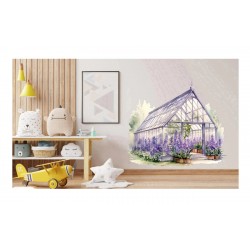 Sticker decorativ, Sera de Lavanda, Mov, 70 cm, 1361STK-3