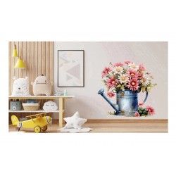 Sticker decorativ, Flori Crizanteme, Roz, 61 cm, 1363STK-14