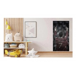 Sticker decorativ, Fotbalist, Rosu, 90 cm, 1364STK
