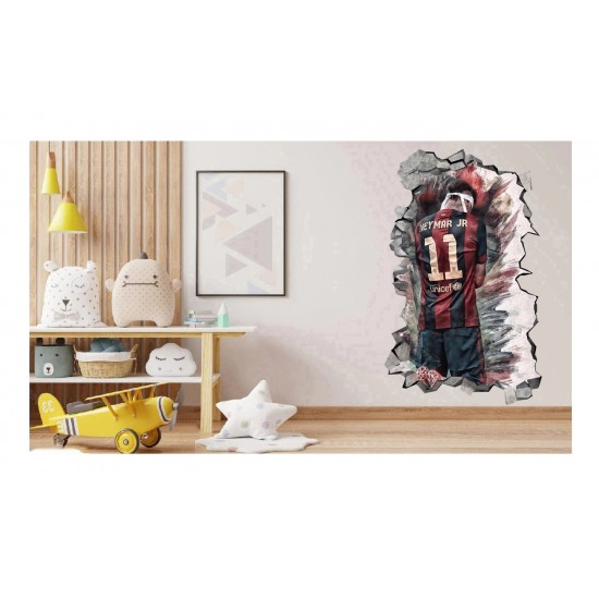 Sticker decorativ, Fotbalist, Negru, 90 cm, 1364STK-7