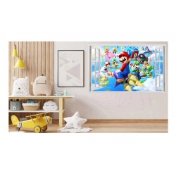Sticker decorativ, Mario, Albastru,1365STK-4