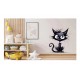 Sticker decorativ, Pisica, Negru, 1366STK