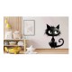 Sticker decorativ, Pisica, Negru, 1366STK-6