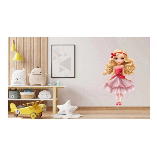 Sticker decorativ, Printesa, Rosu, 1369STK-3