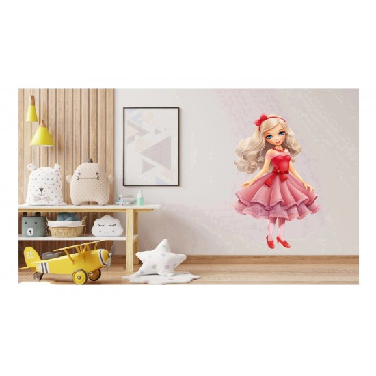 Sticker decorativ, Printesa, Rosu, 1369STK-6