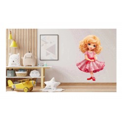 Sticker decorativ, Printesa, Rosu, 1369STK-8