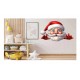 Sticker decorativ, Mos Craciun, Rosu, 1371STK