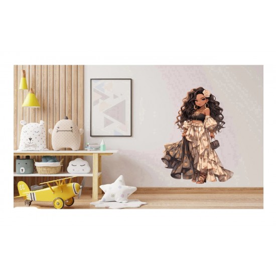 Sticker decorativ, Printesa, Negru, 1372STK-13 Sticker decorativ, Printesa, Negru, 1372STK-13