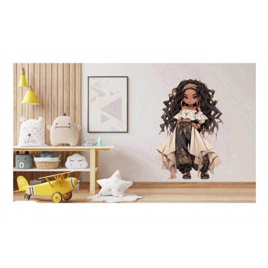 Sticker decorativ, Printesa, Negru, 1372STK-14 Sticker decorativ, Printesa, Negru, 1372STK-14