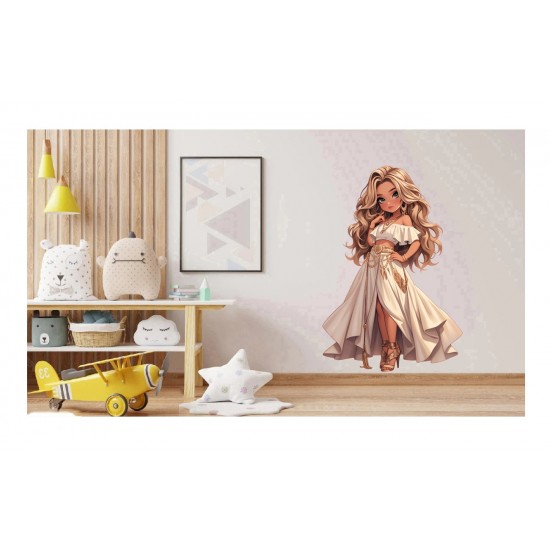 Sticker decorativ, Printesa, Crem, 1372STK-5 Sticker decorativ, Printesa, Crem, 1372STK-5