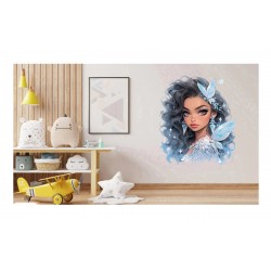 Sticker decorativ, Printesa, Negru, 1374STK-11