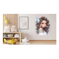 Sticker decorativ, Printesa, Gri, 1374STK-14