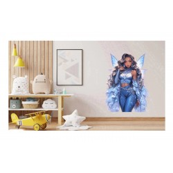 Sticker decorativ, Printesa, Albastru, 1374STK-17