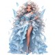 Sticker decorativ, Printesa, Albastru, 1374STK-21 Sticker decorativ, Printesa, Albastru, 1374STK-21