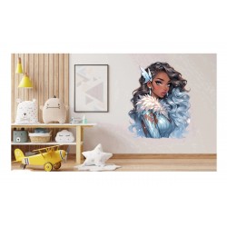 Sticker decorativ, Printesa, Albastru, 1374STK-6