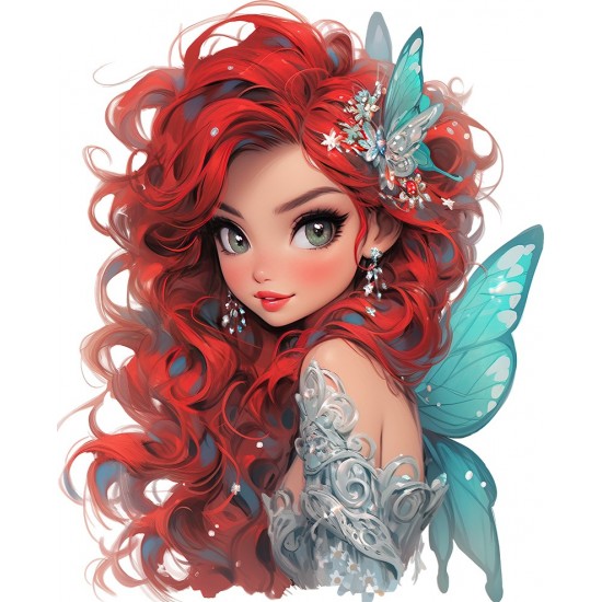 Sticker decorativ, Printesa, Rosu, 1374STK-8 Sticker decorativ, Printesa, Rosu, 1374STK-8