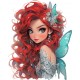 Sticker decorativ, Printesa, Rosu, 1374STK-8 Sticker decorativ, Printesa, Rosu, 1374STK-8