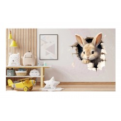 Sticker decorativ, Iepure, Maro, 1375STK-6