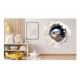 Sticker decorativ, Pasare, Turcoaz, 1375STK-8