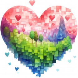 Sticker decorativ, Minecraft, Rosu, 1376STK-10