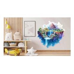 Sticker decorativ, Minecraft, Albastru, 1376STK-12