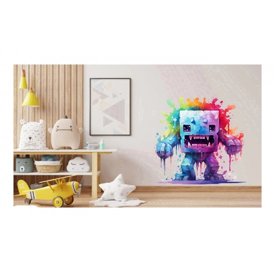 Sticker decorativ, Minecraft, Mov, 1376STK-8