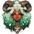 Sticker decorativ, Zodiac Taur, Verde, 1377STK-10