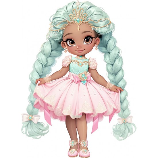 Sticker decorativ, Printesa, Roz, 1378STK-11