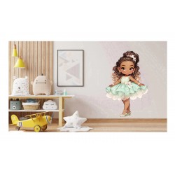 Sticker decorativ, Printesa, Turcoaz, 1378STK-12