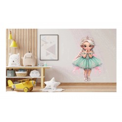 Sticker decorativ, Printesa, Turcoaz, 1378STK-7