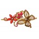Clama de par in forma de Fluture, Vintage, 13 cm, Roz, 75BJ