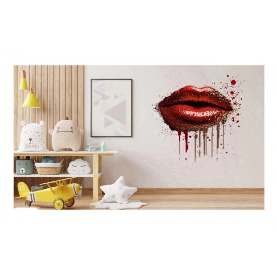 Sticker decorativ, Buze, Rosu, 60 cm, 1301STK Sticker decorativ, Buze, Rosu, 60 cm, 1301STK