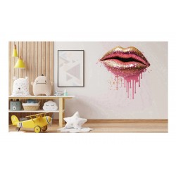 Sticker decorati, Buze, Roz, 62 cm, 1301STK-1