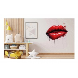 Sticker decorativ, Buze, Rosu, 60 cm, 1302STK-5
