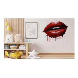 Sticker decorativ, Buze, Rosu, 60 cm, 1302STK-7