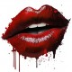 Sticker decorativ, Buze, Rosu, 60 cm, 1302STK-7 Sticker decorativ, Buze, Rosu, 60 cm, 1302STK-7