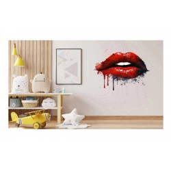 Sticker decorativ, Buze, Rosu, 60 cm, 1302STK-8