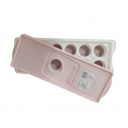 Cutie pentru cuburi de gheata cu capac, Roz, 12 cavitati, 3 cm, AK71-4