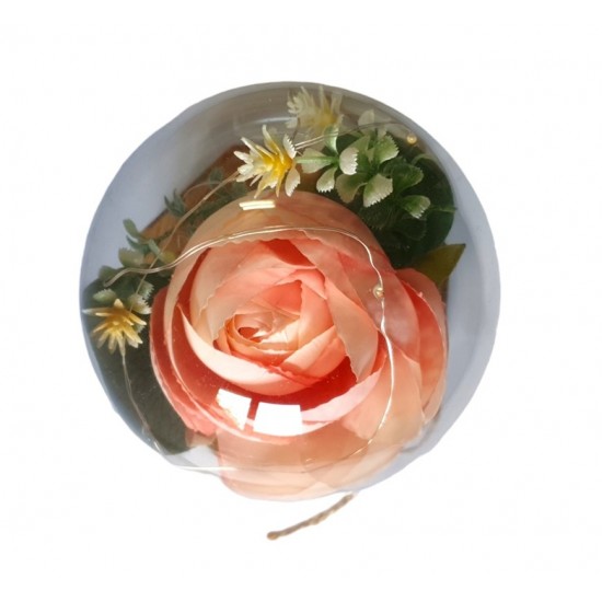 Aranjament floral cu Luminite si Muzicuta, Multicolor, 15 cm, MM9868B Aranjament floral cu Luminite si Muzicuta, Multicolor, 15 cm, MM9868B