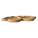 Platou din Lemn, Trifoi, Maro, 26 cm, HML6